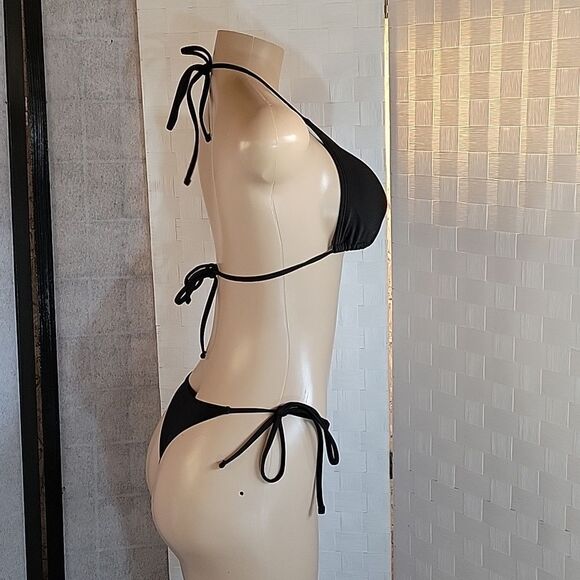 TWO PIECES HALTER BANDAGE WOMEN"S SWIMSUIT - Picture 5 of 15